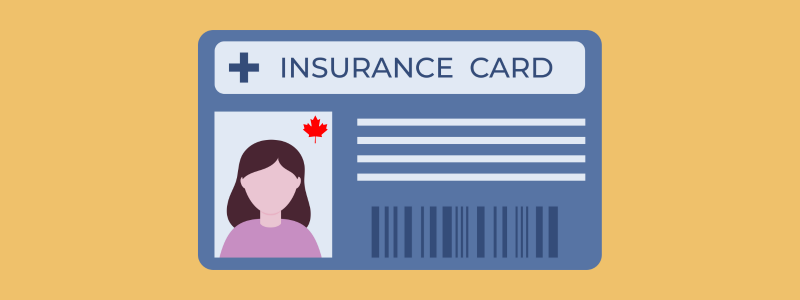 Close-up of a Canadian health card, illustrating how Working Holiday Visa holders can enrol in provincial healthcare (GHIP) in Canada.